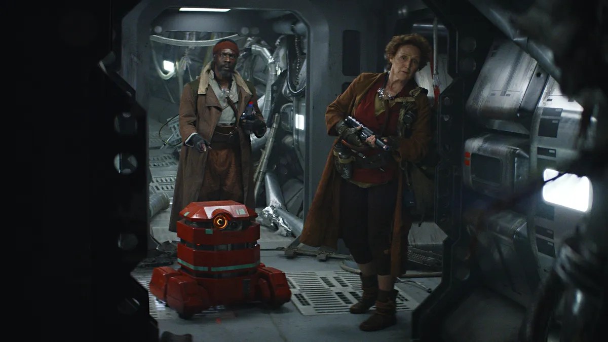 Clem and Maarva Andor aboard their ship.