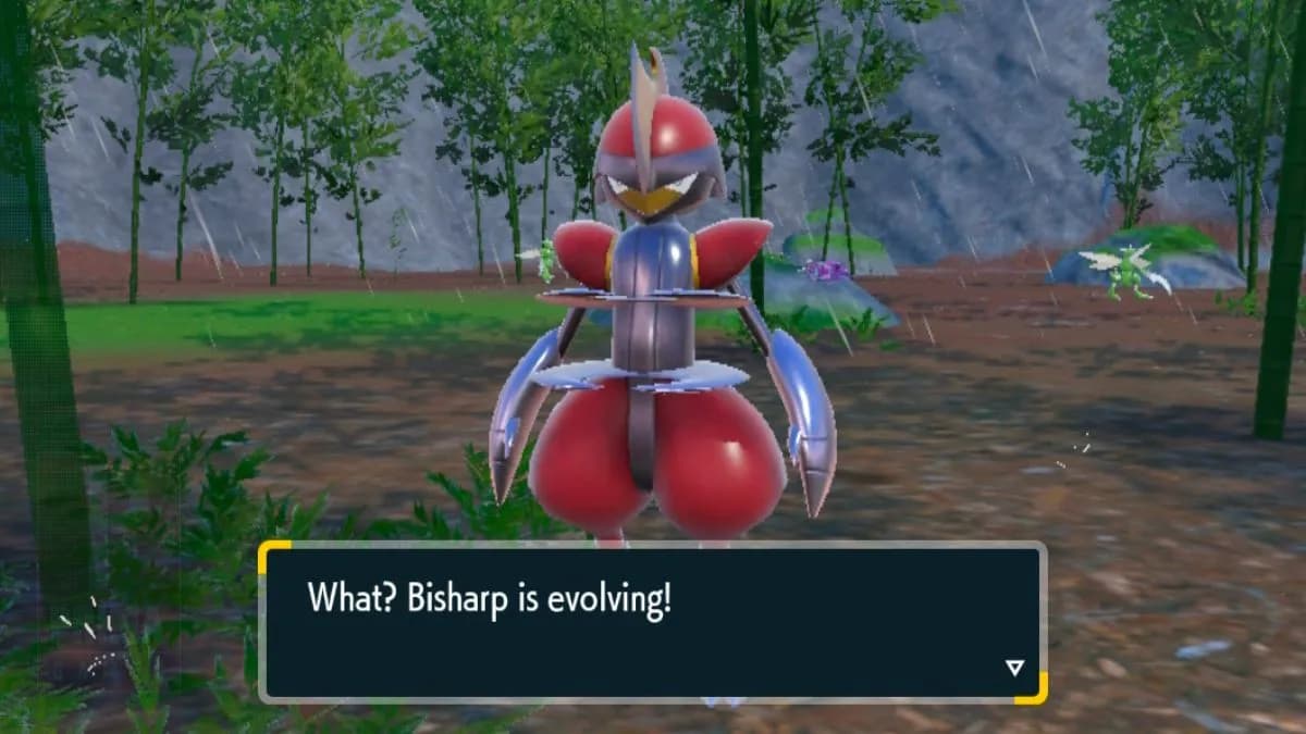 Bisharp staring to evolve in Pokemon Scarlet and Violet