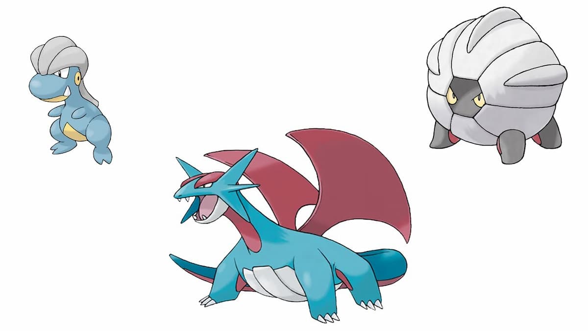 Bagon, Shelgon, and Salamence are exclusive Pokemon in Violet