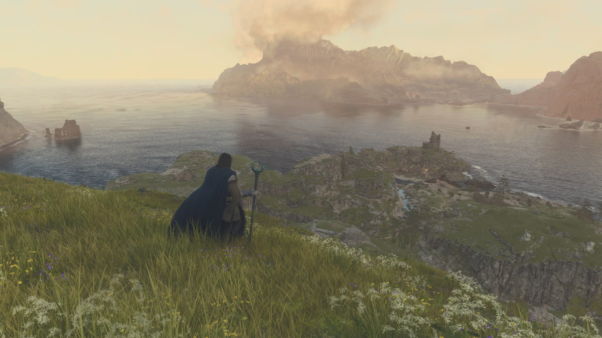 The arisen overlooking the lands in Dragon's Dogma 2