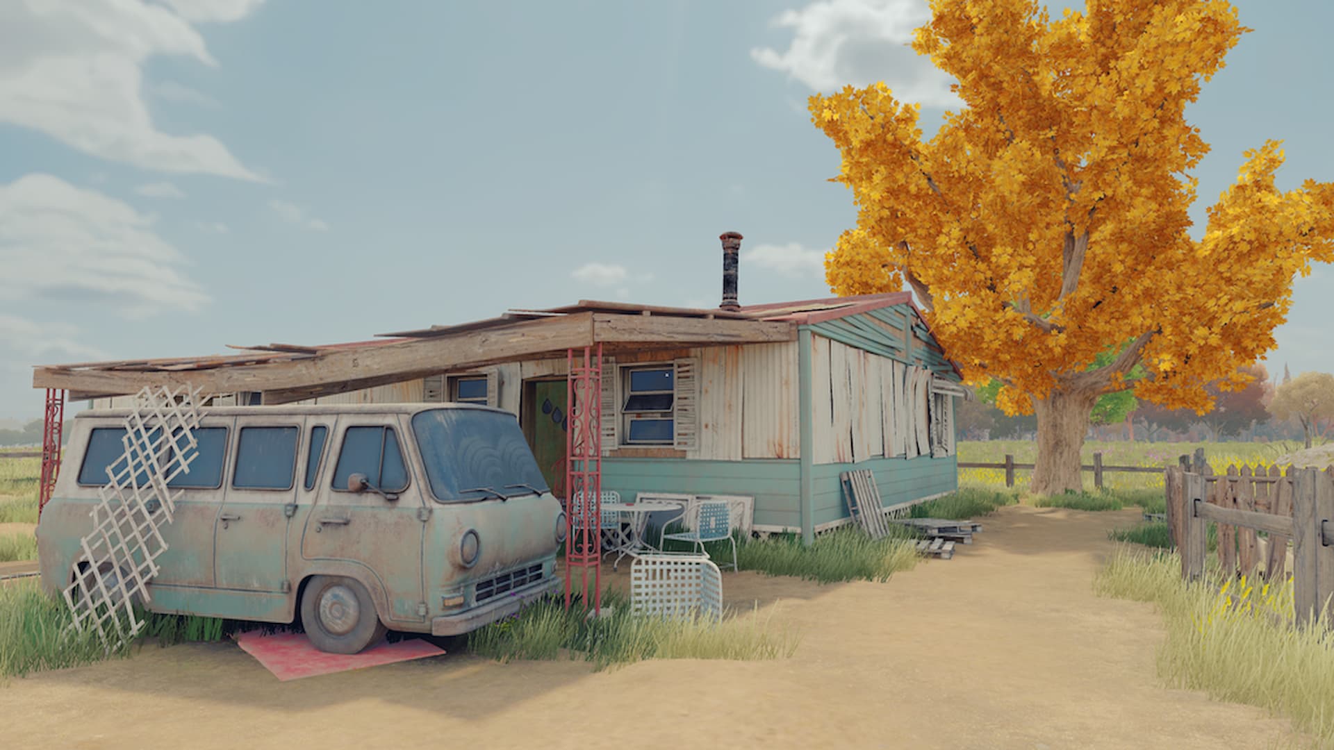 the trailer home in Open Roads